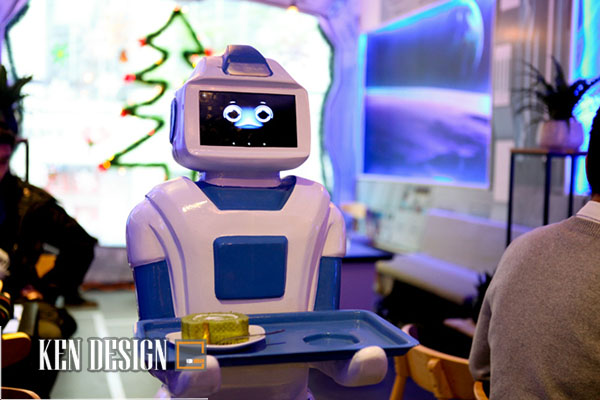 Quán cafe robot phục vụ độc đáo